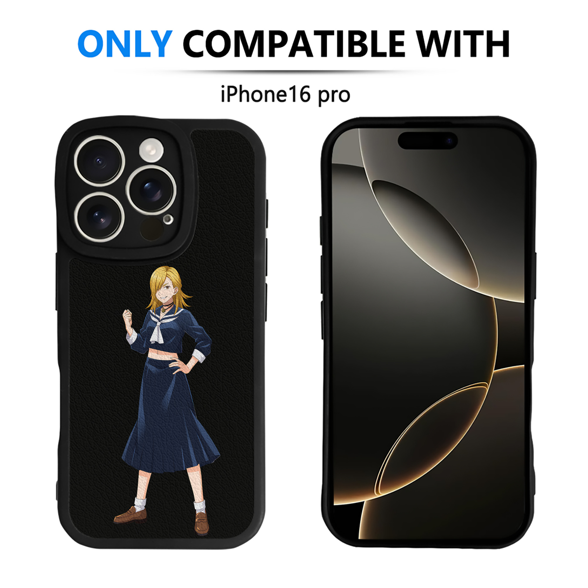 （画像用） 呪術廻戦 Jujutsu Kaisen 【iPhone 16シリーズ対応】シリコンスマホケース（レザー調） 材質：シリコン